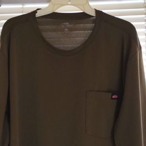 DICKIES Men's XXL Olive, Long sleeve T